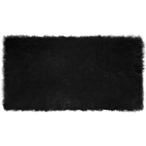 vidaXL Tapis en fausse Tafalla Noir 80 x 150 cm Polyester