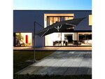 Parasol jardin déporté LED Alu "Sun 4 Luxe" - Rectangle - 3 x 4 m - Noir