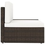 vidaXL Salon de jardin 11 Pièces avec coussins Marron Résine tressée