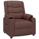 vidaXL Fauteuil inclinable électrique Marron Similicuir