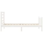 vidaXL Cadre de lit sans matelas blanc 90x200 cm bois de pin massif