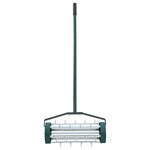 vidaXL Roller à gazon tiré avec des pinces aérateur Vert 127 5 x 44 cm