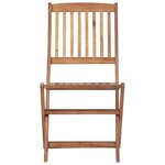 Vidaxl chaises pliables de jardin 4 pièces avec coussins bois d'acacia