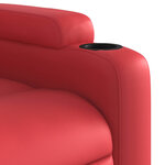 vidaXL Fauteuil inclinable Rouge Similicuir