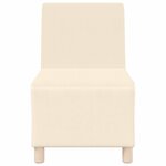 vidaXL Unité de Sofa Modulaire Sans Accoudoirs 2 Pièces Crème