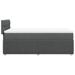 vidaXL Sommier à lattes de lit et matelas Gris foncé 90x190 cm Tissu