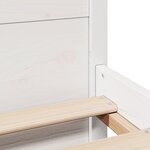vidaXL Cadre de lit et tête de lit sans matelas blanc 135x190 cm