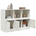 vidaXL Buffet blanc 99x39x73 cm acier