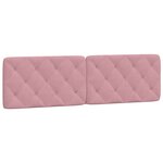 VidaXL Cadre de lit avec LED sans matelas rose 180x200 cm velours