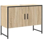 vidaXL Ensemble de mobilier de salle de bain avec étagère 3 Pièces Marron