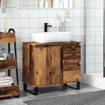 vidaXL Armoire de lavabo de salle de bain vieux bois 65x33x60 cm