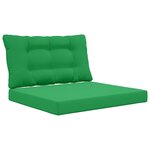 vidaXL Coussin de canapé d'extérieur 2 Pièces Vert Polyester