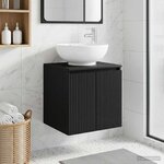 vidaXL Vanité de lavabo mural Noir 49 5 x 44 5 x 65 cm