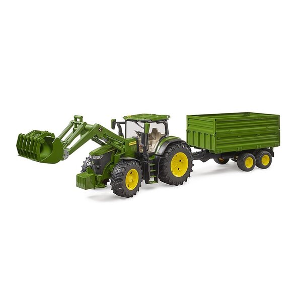 Bruder 03155 - John Deere 7R avec chargeur avant et remorque avec attelage tandem