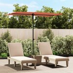 vidaXL Parasol de jardin avec mât en aluminium 2x1 5 m Terre cuite