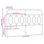 vidaXL Tête de lit de remplacement métal blanc 150 cm