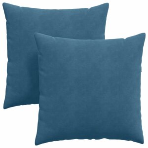 vidaXL Coussins de canapé 2 Pièces Bleu 60 x 60 cm