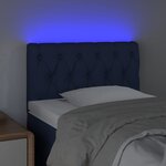 vidaXL Tête de lit à LED Bleu 80x7x78/88 cm Tissu