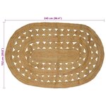 vidaXL Tapis de surface Naturel 152 x 245 cm Jute