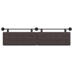 vidaXL Tête de lit suspendue Marron foncé Tissu