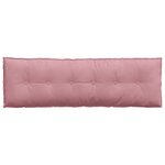 vidaXL Coussin de Dos Rose 160 x 50 cm Tissu en velours côtelé
