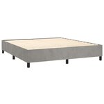 vidaXL Sommier à lattes de lit et matelas Gris clair 160x200cm Velours
