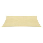 vidaXL Voile d'ombrage 160 g/m² Beige 2x4 5 m PEHD