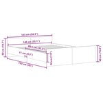 vidaXL Cadre de lit sans matelas chêne artisanal 140x190 cm