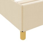 vidaXL Cadre de lit avec matelas Crème 200 x 200 cm tissu