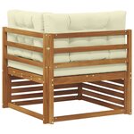 vidaXL Canapé d'angle extérieur Bois d'Acacia Massif Naturel