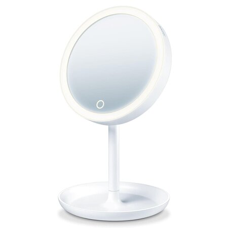 Beurer miroir de maquillage éclairé bs 45 blanc avec led