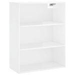 vidaXL Buffet haut Blanc brillant 69 5x34x180 cm Bois d'ingénierie