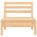 vidaXL Canapé à 2 places de jardin Bois de pin solide