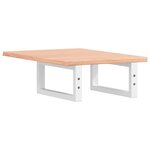 vidaXL Étagère de vasque murale acier et bois de chêne massif