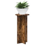 vidaXL Support de Plante 2 Pièces Chêne fumé 29 5 x 29 5 x 60 cm