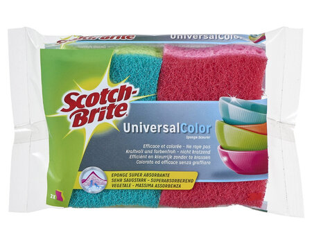 Scotch-Brite UniversalColor Efficace et Colorée Par 2 (lot de 3 soit 6 éponges)