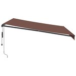vidaXL Auvent rétractable automatique marron 400x350 cm