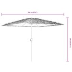 vidaXL Parasol de jardin avec mât en acier vert 248x248x248 cm