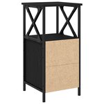vidaXL Cabinet de Chevet avec tiroir Chêne noir 34 x 35 5 x 70 cm