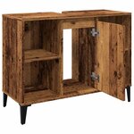 vidaXL Armoire d'évier vieux bois 80x33x60 cm bois d'ingénierie