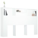 vidaXL Armoire de tête de lit Blanc 160x19x103 5 cm