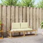 vidaXL Ensemble de canapés d'extérieur 2 Pièces Blanc et crème Polyester