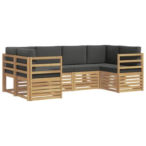 vidaXL Ensemble de canapés d'extérieur 6 pc Blanc et anthracite