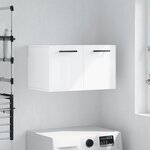 vidaXL Armoire murale Blanc brillant 60x36 5x35 cm Bois d'ingénierie