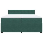 vidaXL Sommier à lattes de lit et matelas Vert foncé 200x200cm Velours