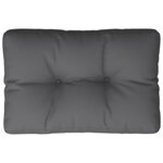 vidaXL Coussin de palette anthracite 50x40x12 cm tissu
