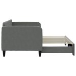 vidaXL Lit de jour avec gigogne sans matelas gris foncé 80x200 cm