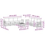 vidaXL Ensemble de canapés d'extérieur 9 pc Blanc et gris clair