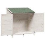 vidaXL Abri de jardin Blanc 106 x 56 x 113 5 cm Bois de Sapin Massif