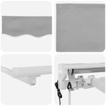 vidaXL Auvent Rétractable Gris clair 350x200 cm tissu